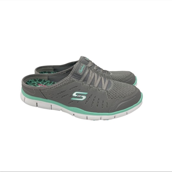 Skechers Shoes - Skechers Sport Gray No Limits Slip On Mules Sneakers Shoes 22752 Womens size 8.5